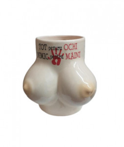 Cana personalizata cu sani si mesaj