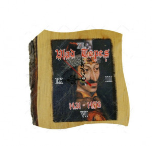 Ceas de perete din lemn Vlad Tepes