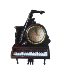 Decoratiune din plastic Ceas saxofon si pian