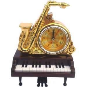 Decoratiune din plastic Ceas saxofon si pian