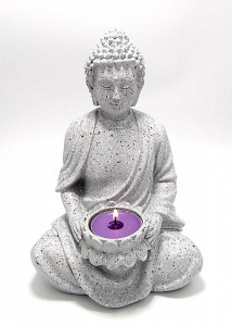 Statueta Buddha cu suport de lumanare