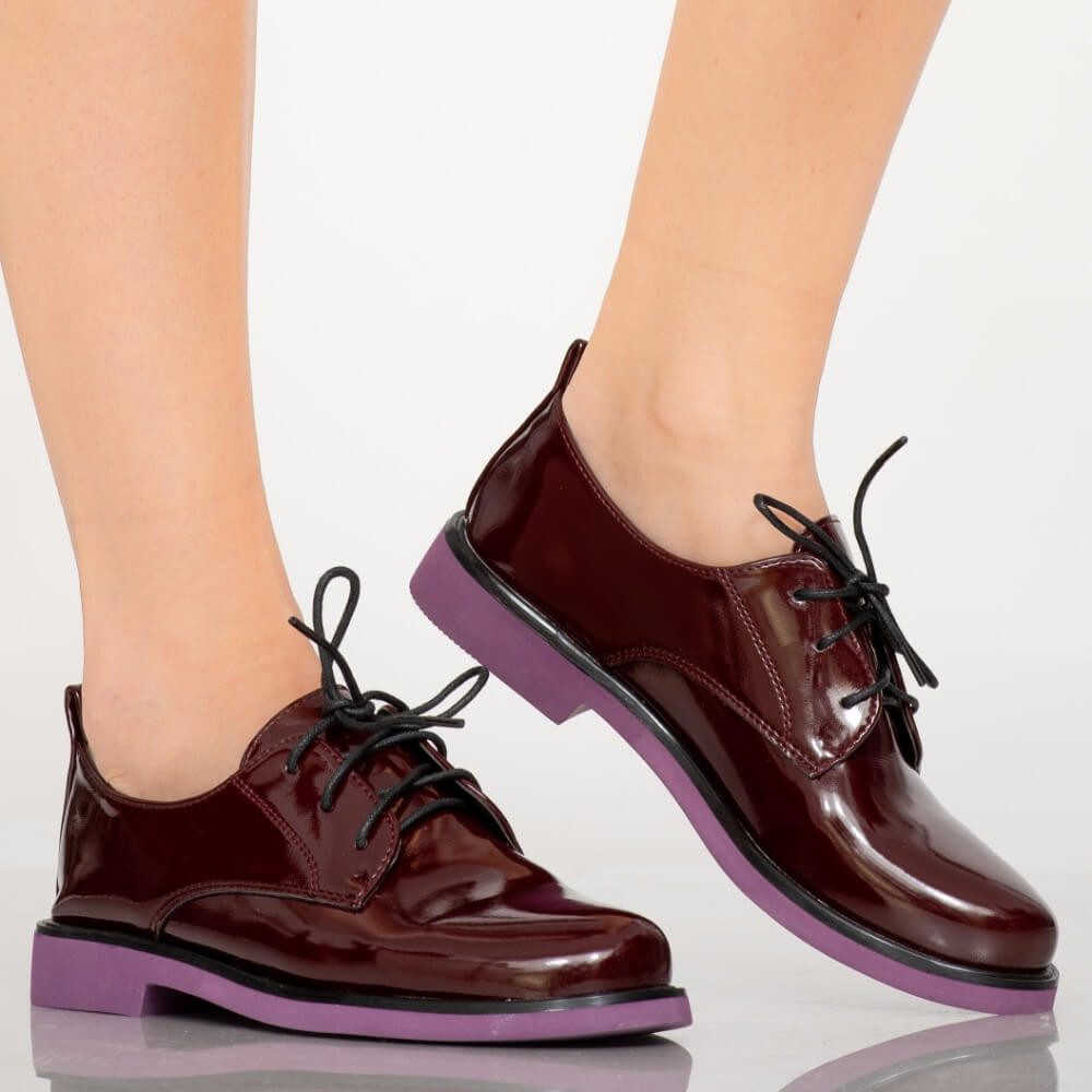 Pantofi casual Erty bordo