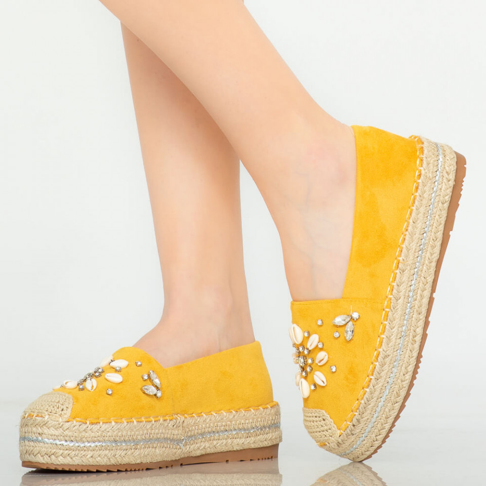Pantofi casual Calla galbeni
