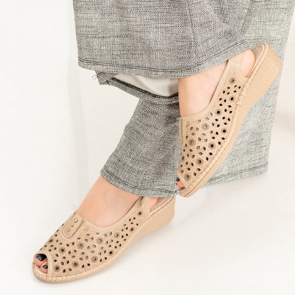 Sandale dama Alva camel