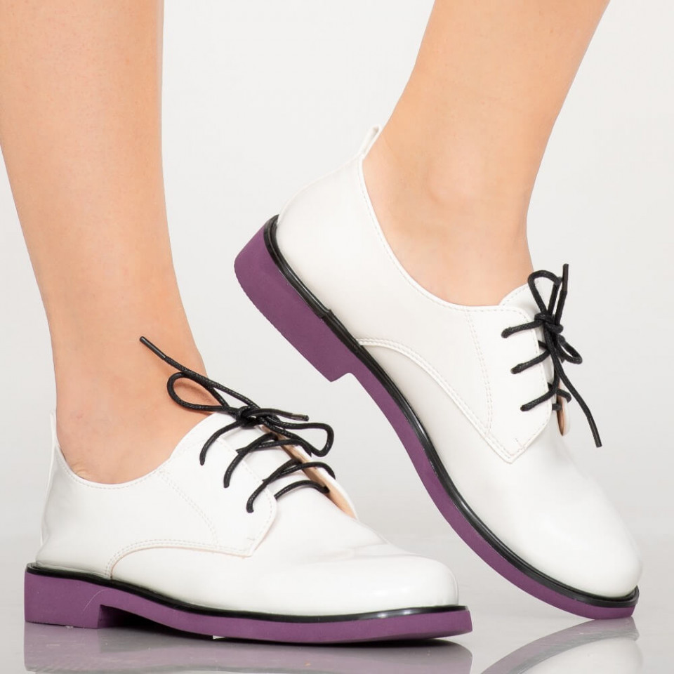 Pantofi casual Erty albi