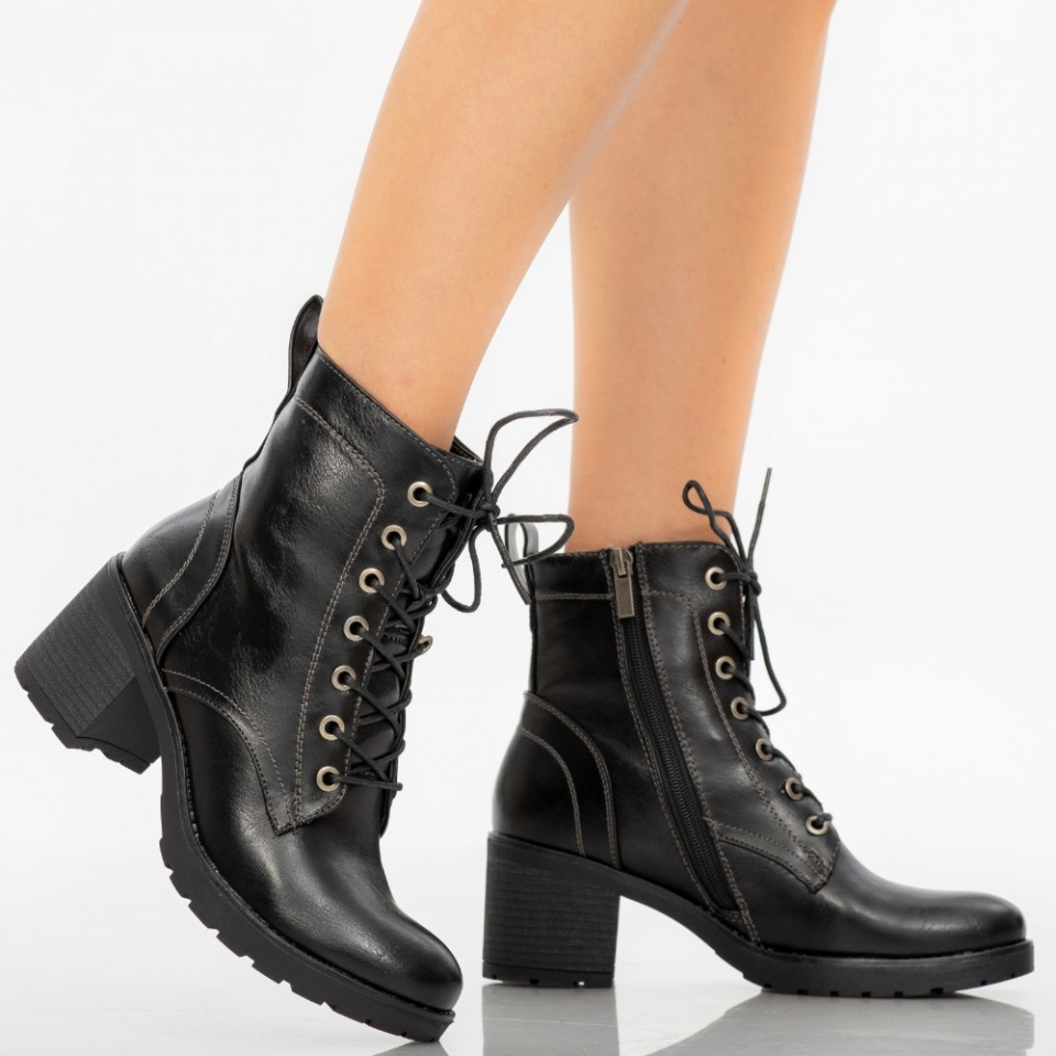 Botine dama Iraida negre