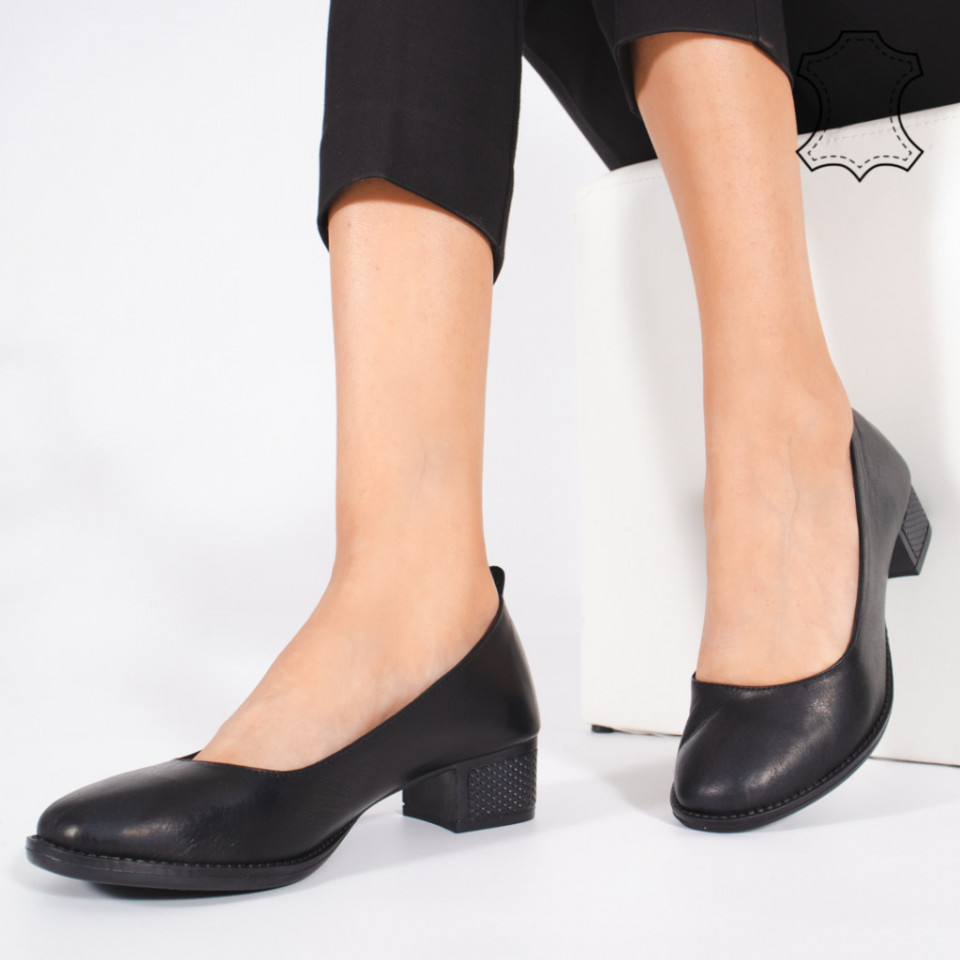 Pantofi Piele Naturala DOL Negri