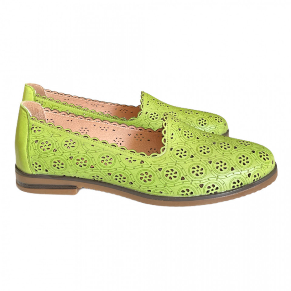 Pantofi piele naturala Hill galbeni