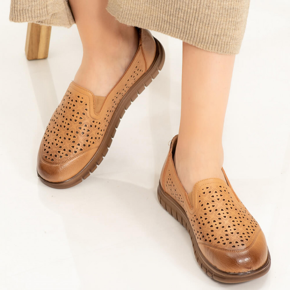 Pantofi dama Leme camel