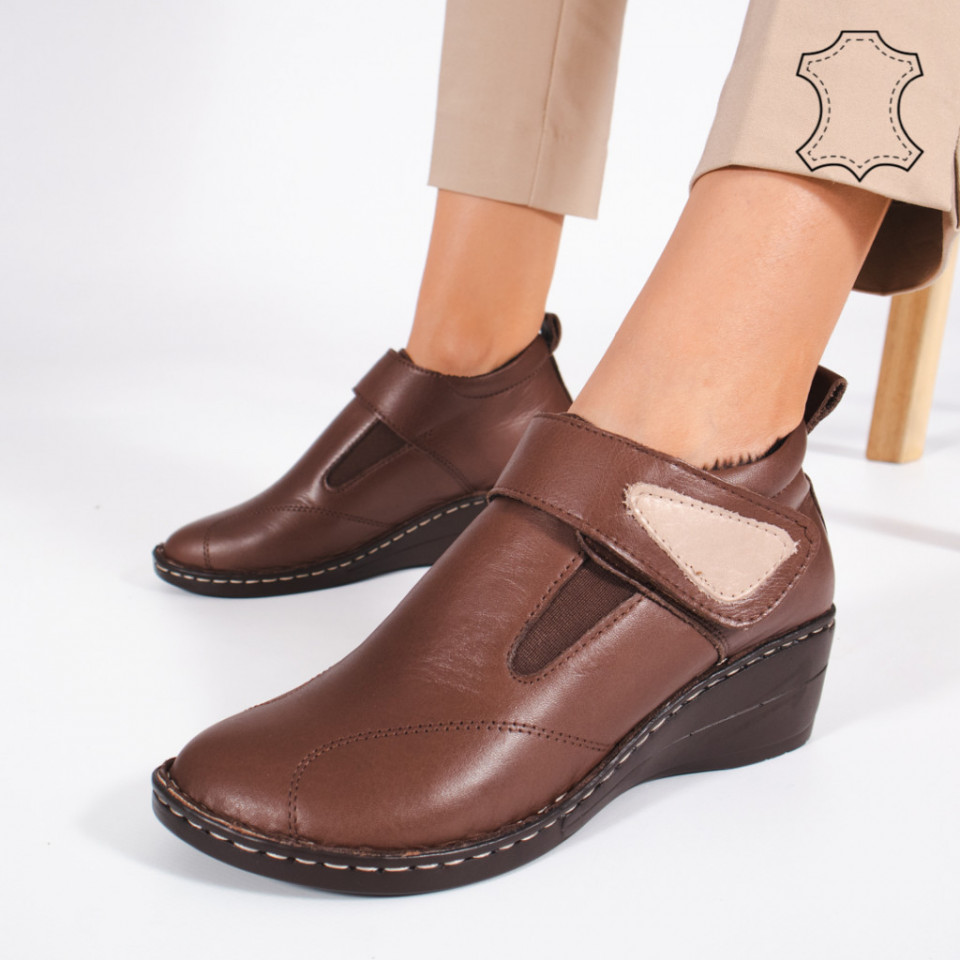 Platforme Piele Naturala LYD Maro