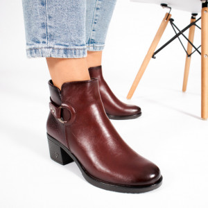 Botine Imblanite OLA Bordo