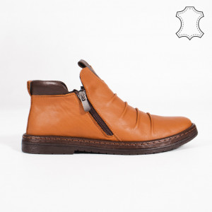 Ghete Piele Naturala ROVA Camel
