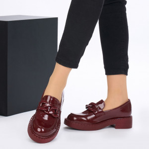 Pantofi Casual ILE Bordo