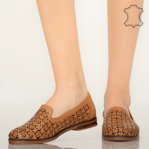 Pantofi piele naturala Bury maro