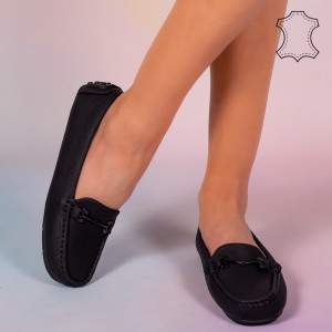 Pantofi piele naturala Muli negri