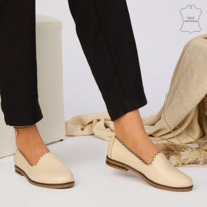 Pantofi Piele Naturala OPI Bej