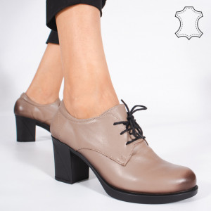 Pantofi Piele Naturala VIR Bej
