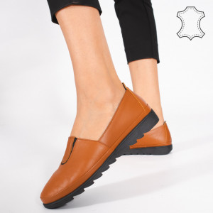 Pantofi Piele Naturala YOD Camel