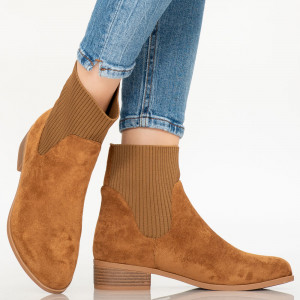 Botine dama Dene camel