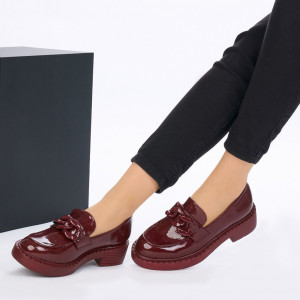 Pantofi Casual ILE Bordo