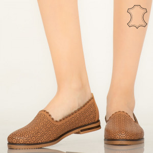 Pantofi piele naturala Timon maro