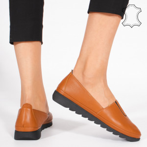 Pantofi Piele Naturala YOD Camel