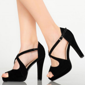 Sandale dama Lord negre