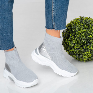 Sneakersi dama Lyn argintii