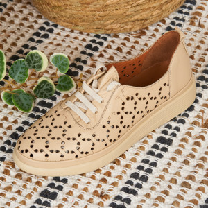 Adidasi Piele Naturala ELY Bej