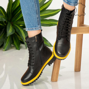 Ghete piele naturala Ror negre