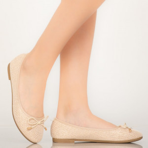 Pantofi casual Lenu aurii