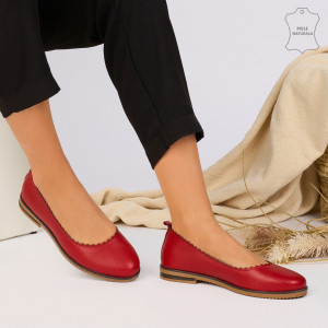Pantofi Piele Naturala APS Rosii
