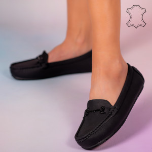 Pantofi piele naturala Muli negri