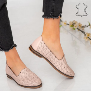 Pantofi piele naturala Timon roz