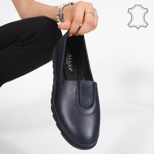 Pantofi Piele Naturala YOD Albastri