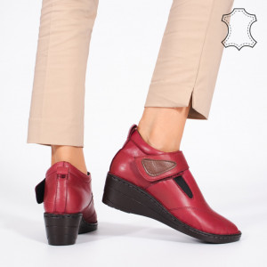 Platforme Piele Naturala LYD Rosii