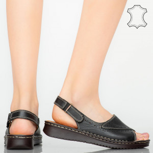 Sandale piele naturala Algo negre