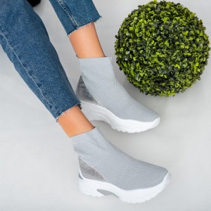 Sneakersi dama Lyn argintii