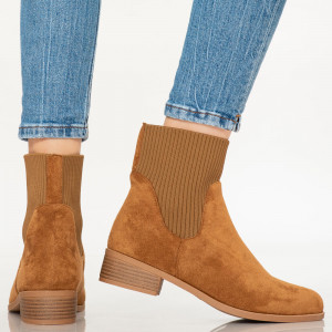Botine dama Dene camel