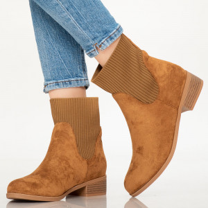 Botine dama Dene camel