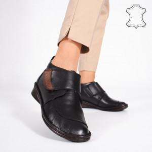 Ghete Piele Naturala DAR Negre