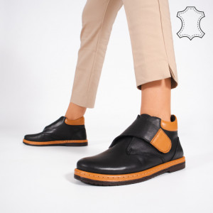 Ghete Piele Naturala DEY Negre
