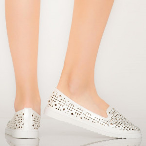 Pantofi casual Vela albi