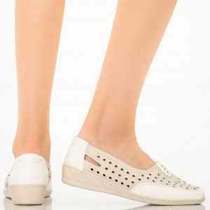Pantofi dama Alio albi