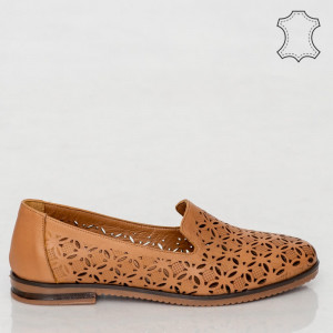 Pantofi piele naturala Bury maro