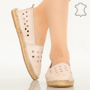 Pantofi piele naturala Dove roz