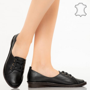 Pantofi piele naturala Kic negri