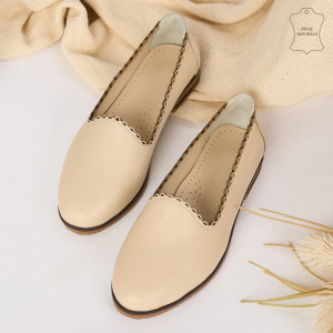 Pantofi Piele Naturala OPI Bej