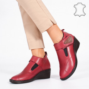 Platforme Piele Naturala LYD Rosii