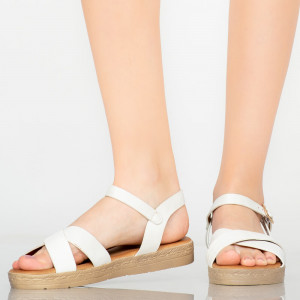 Sandale dama Ones albe